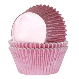 Mini Baking Cups Folie Roze