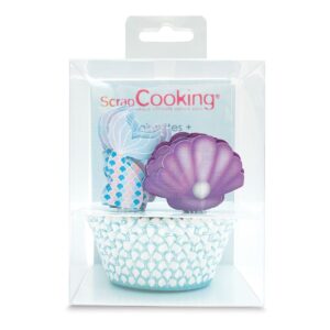 Baking Cups & Toppers Zeemeermin Set/24