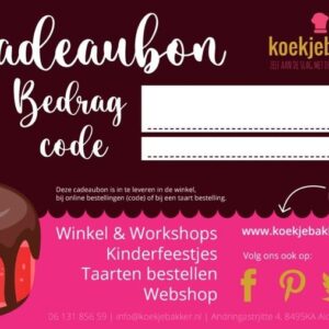 Cadeaubon van Koekjebakker