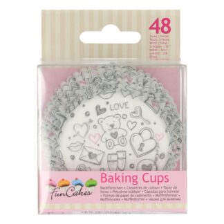 Baking cups love doodle