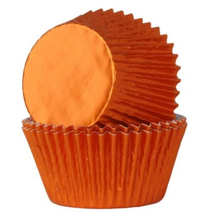 oranje folie baking cups