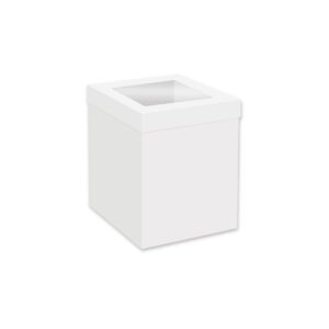 Hoge Taartdoos Venster Wit 20 x 20 x 25 cm