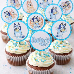 Cupcake topper bluey